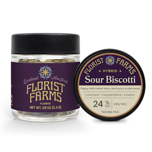 FLORIST FARMS - Sour Biscotti | 3.5g Jar Whole Flower