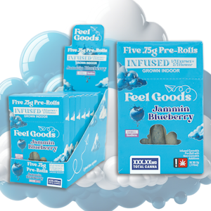FEEL GOODS - Jammin' Blueberry, Infused Preroll, 5 pack, 3.75g