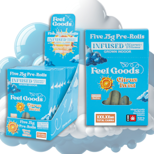 FEEL GOODS - Citrus Twist, Infused Preroll, 5 pack, 3.75g