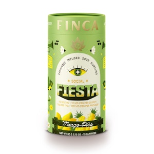 NY FINCA - NY Finca - Fiesta (Social) - Mango Pineapple - 100mg - 10pk - Sativa Edible Gummies