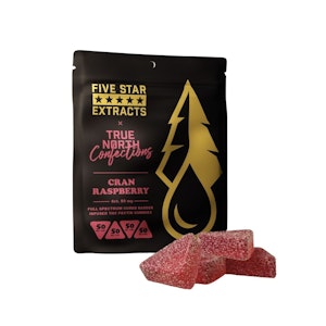 Five Star Extracts - Cran Raspberry 200mg Cured Badder Gummies (4x50mg) - FIVE STAR EXTRACTS