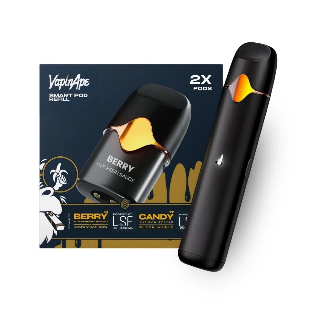 Vapin Ape - Berry #61 & Candy #72 2pk 1g Live Resin Sauce Smart Pods (2g total/1g each) - VAPIN APE Main Image