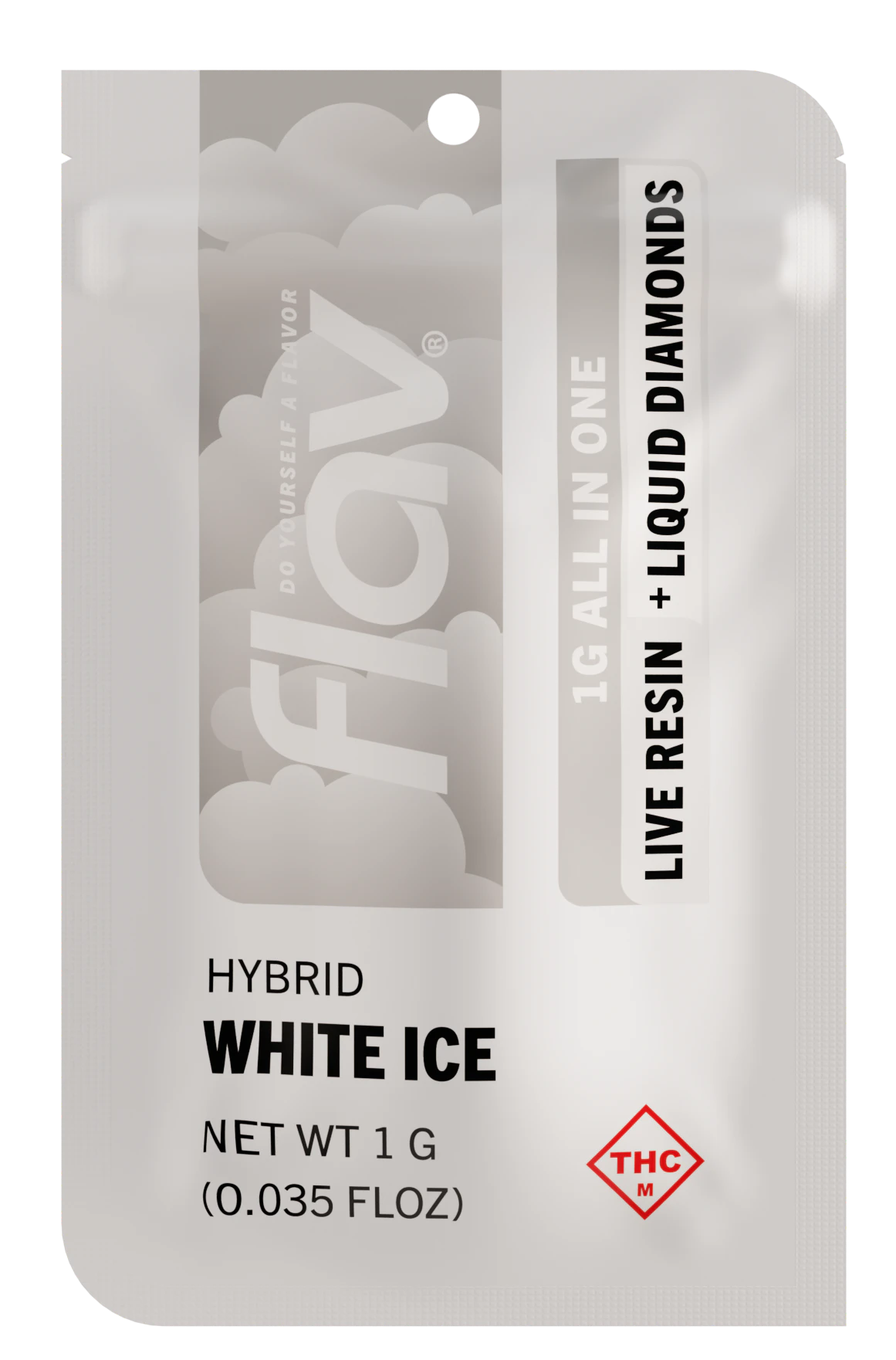 Flav - FLAV - WHITE ICE LIVE RESIN + LIQUID DIAMONDS 1 GRAM DISPOSABLE Main Image