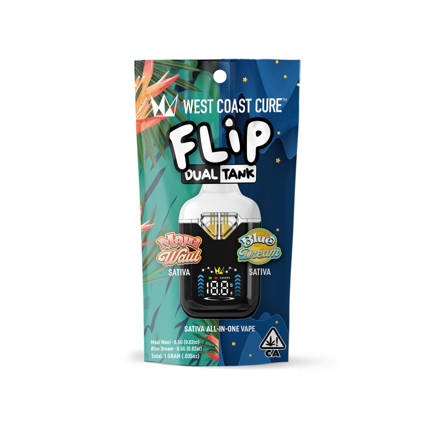West Coast Cure - WCC Maui Waui x Blue Dream (S) FlipBar AIO 1g Main Image