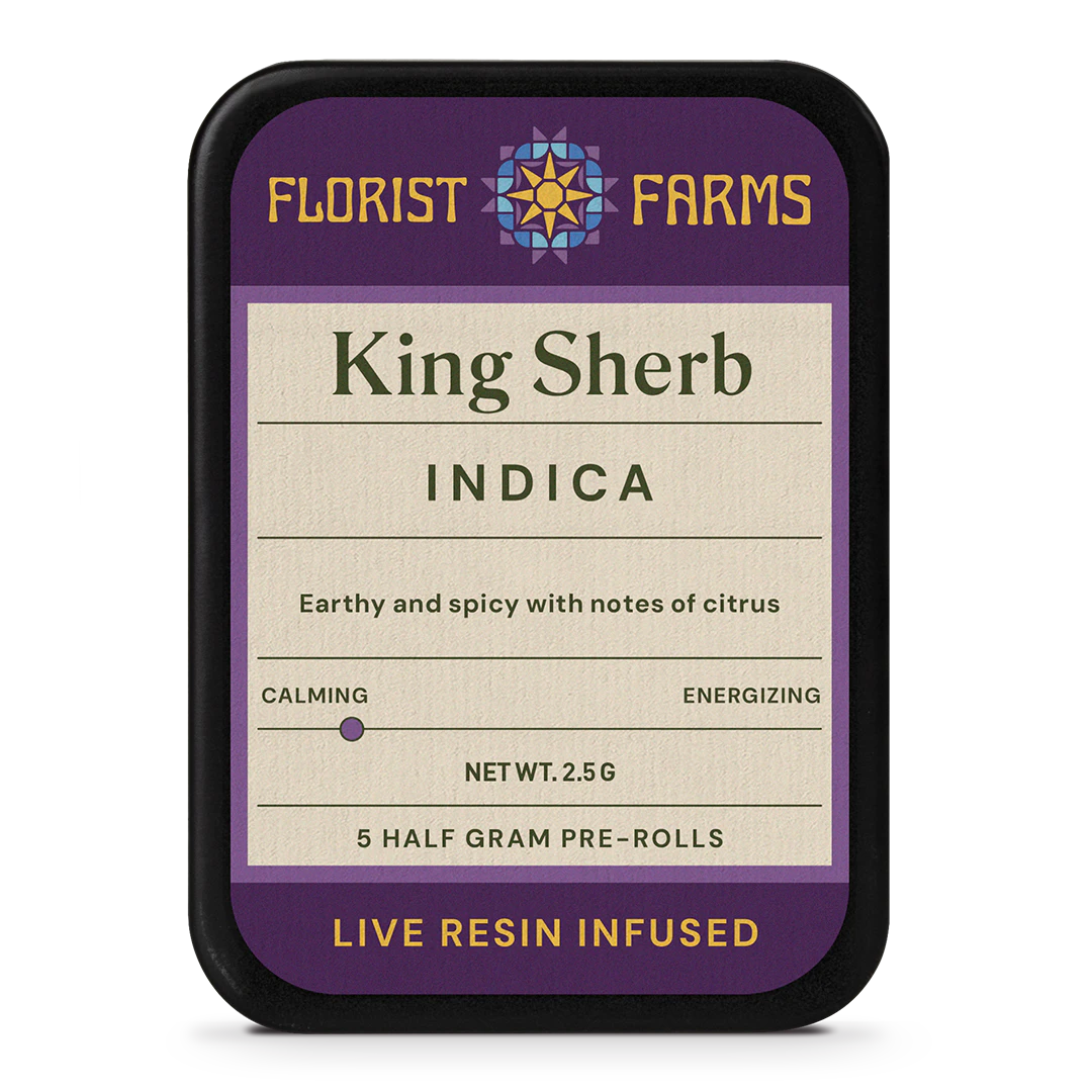 Florist Farms - King Sherb Live Resin infused pre-rolls | .5g, 5pk Main Image