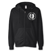 FLWR CO - Circle Zip Up (BLACK)