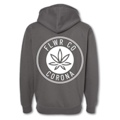 FLWR CO - Circle Zip Up (SOLID CHARCOAL)