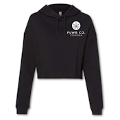 FLWR CO - Womans Crop Hoodie (BLACK)