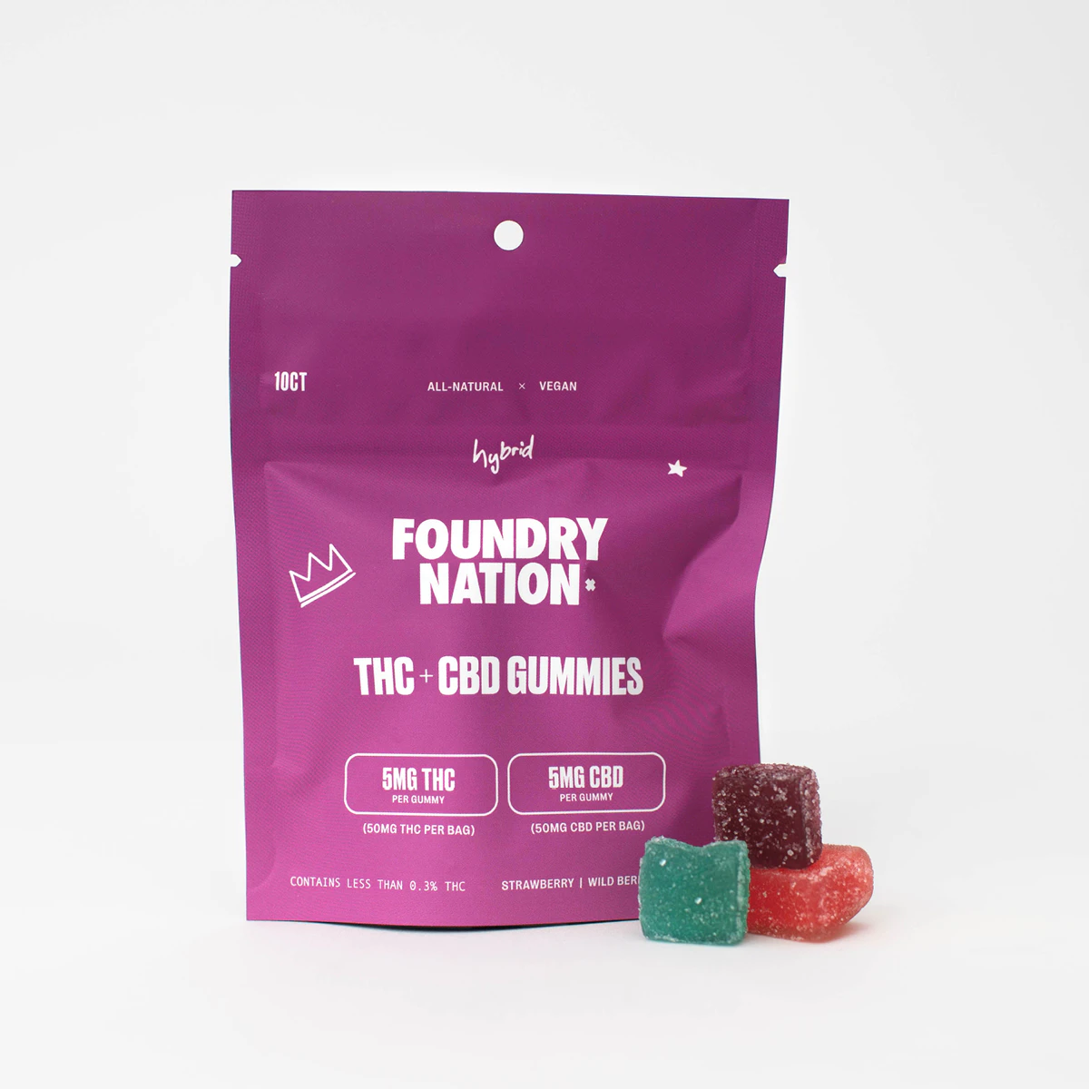 Foundry Nation - Foundry's Nation - Gummies THC + CBD (Hybrid) 10ct Main Image
