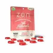 ZEN Naturals Sativa Fruit Punch 100mg Gummies