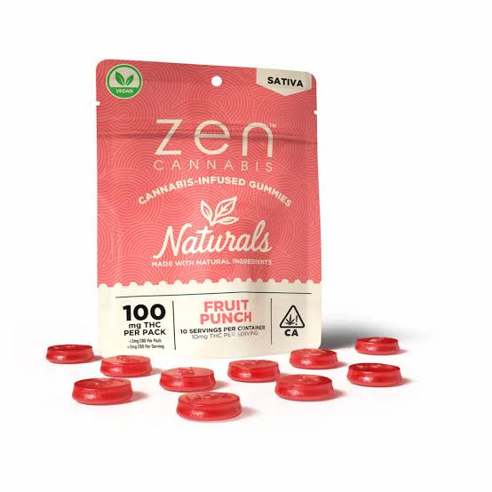 Zen - ZEN Naturals Sativa Fruit Punch 100mg Gummies Main Image