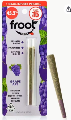 Infused Preroll - Grape Ape - 1G