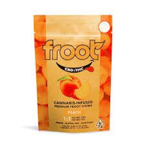 FROOT - Froot Peach 1:1 CBD:THC 100mg Gummies