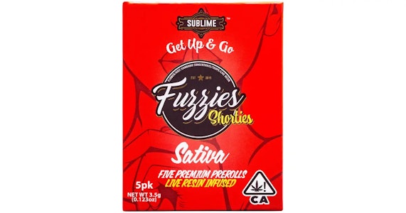 FUZZIES - [Fuzzies] Live Resin Infused Preroll 5 Pack - 3.5g - Tangelo Sunrise (S)