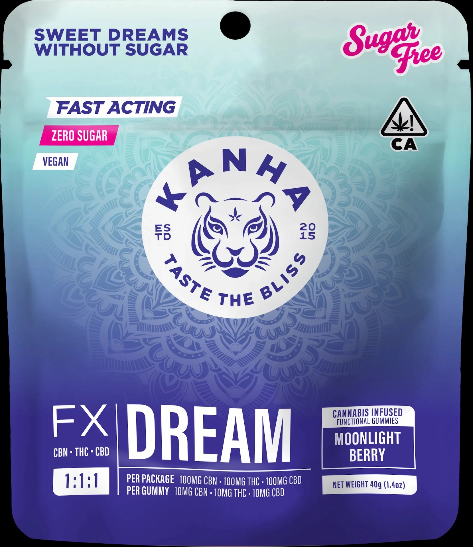 KANHA - KANHA FX Dream Moonlight Berry 1:1:1 Sugar Free Gummy Main Image