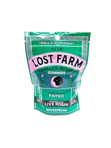Lost Farm - Watermelon x Fatso | Live Rosin Gummies | 100mg/10 Pieces | Lost Farm