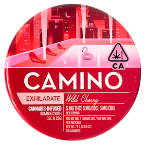 CAMINO - Camino - Exhilarate - Wild Cherry CBC/CBG/THC 1:1:1 - Gummies - 20pk - 100mg