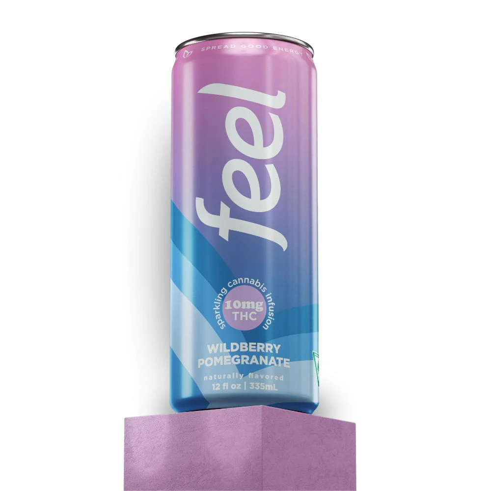 Feel Energy - Wildberry Pomegranate 10mg Caffeinated Seltzer - FEEL ENERGY Main Image