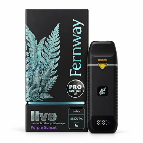 Fernway - Purple Sunset (LIVE) – Indica – 81.80% THC | 1g Traveler Pro Vape | Fernway -xxx7 fromt