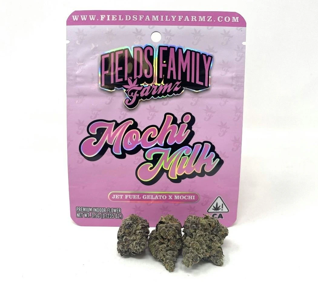 Fields Family Farmz - Mochi Milk (H) 31.92% THC | Fields Family Farmz | 3.5g Flower Main Image