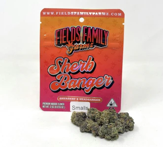 Fields Family Farmz - Sherb Banger - SMALLS (I) 32.65% THC | Fields Family Farmz | 3.5g