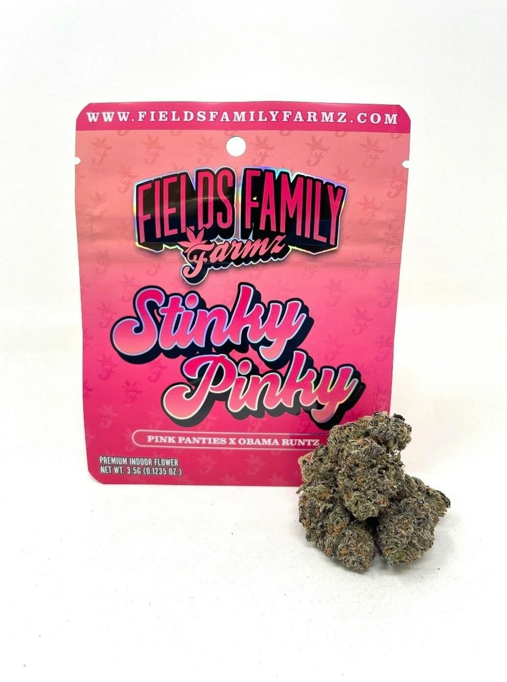 Fields Family Farmz - Stinky Pinky (H) 30.44% THC | Fields Family Farmz | 3.5g Flower Main Image