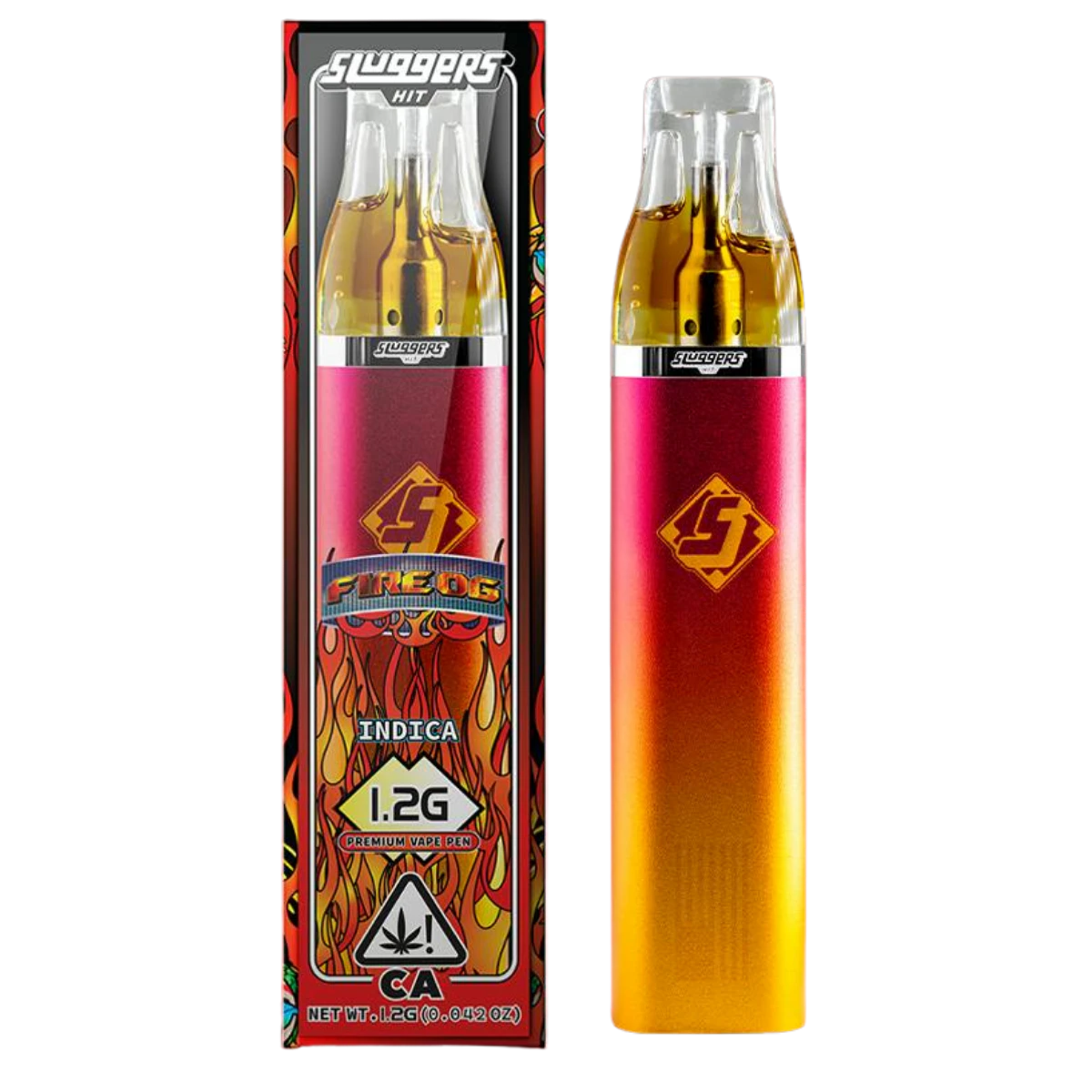 Sluggers Hit - Fire OG (I) | 1.2g Live Resin AIO Vape | Sluggers Hit Main Image
