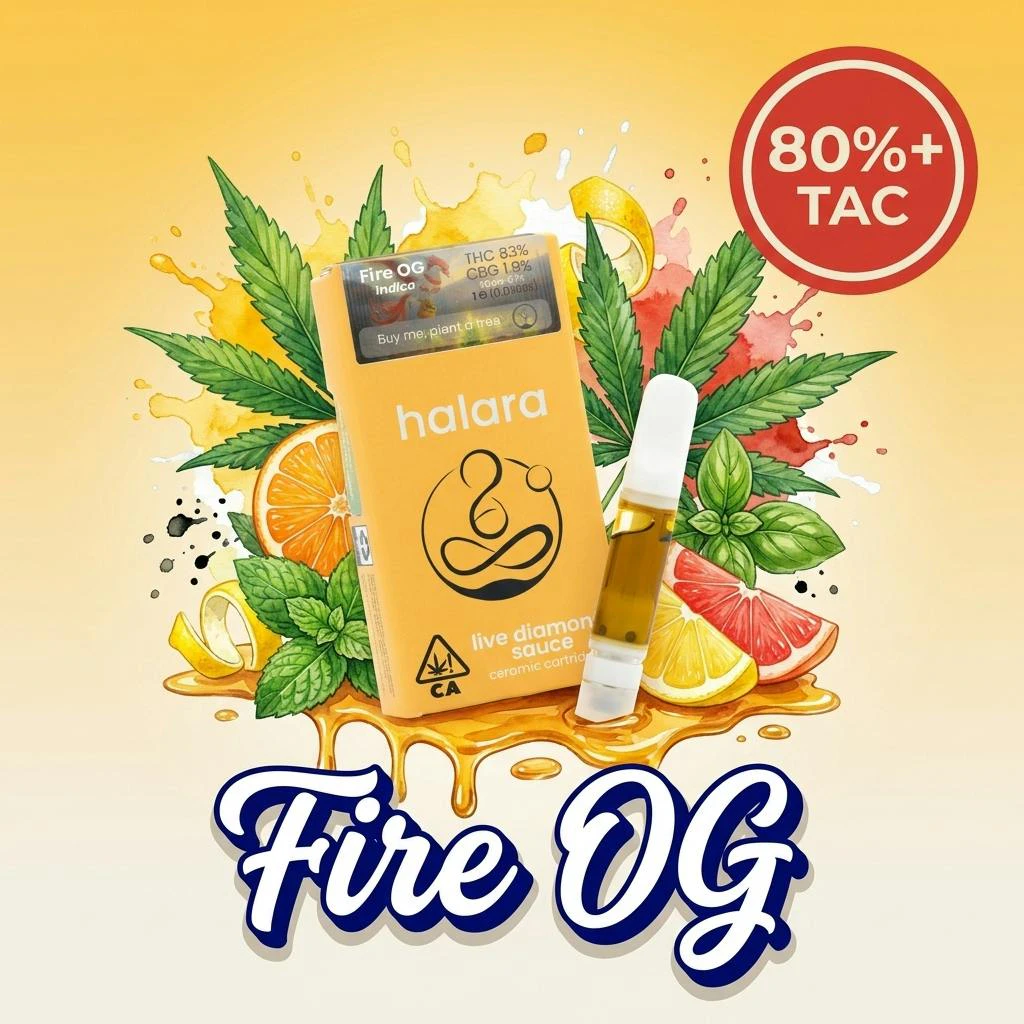 Halara - Halara 1g Fire OG Live Resin Sauce Cartridge Main Image