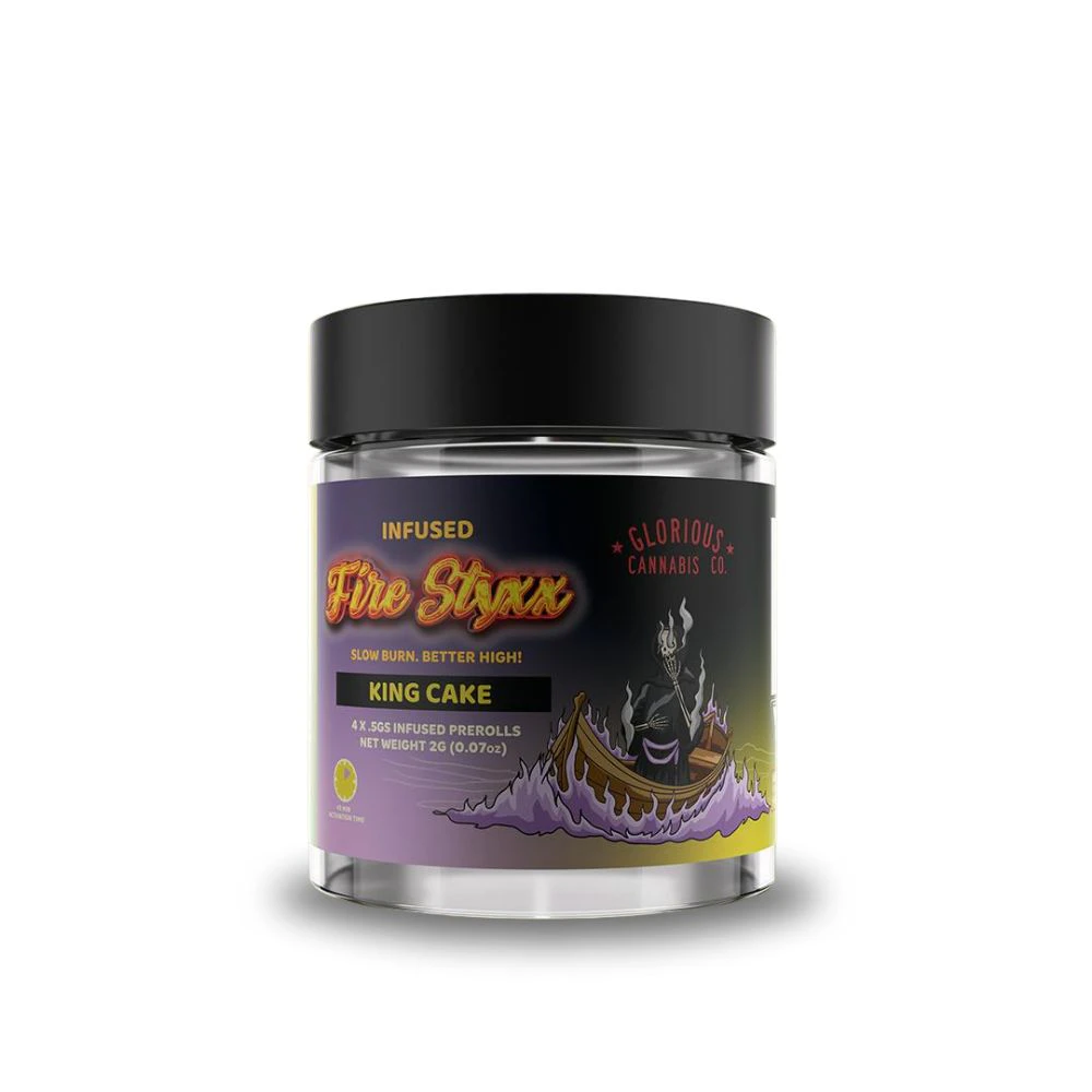 FIRE STYXX - Royal Punch 4pk Infused Prerolls (2g total/.5g each) - GLORIOUS CANNABIS (FIRE STYXX) Main Image