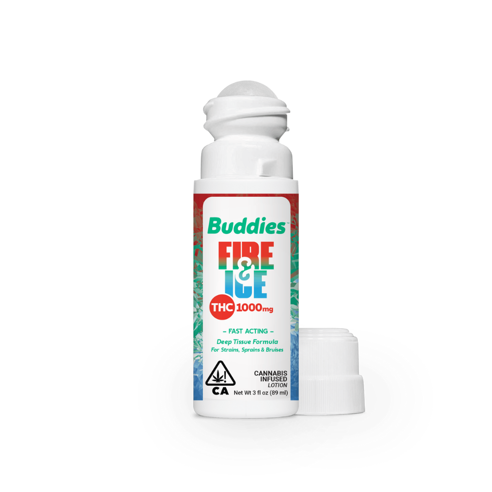 1000mg 1:1 CBD:THC Fire and Ice Roll On Balm (3oz) - Buddies picture