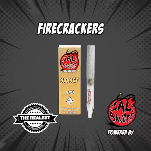 Fire Crackers - Firecracker | Sunset | Diamond Sauce Infused Pre-Roll | 1.3g Main Image