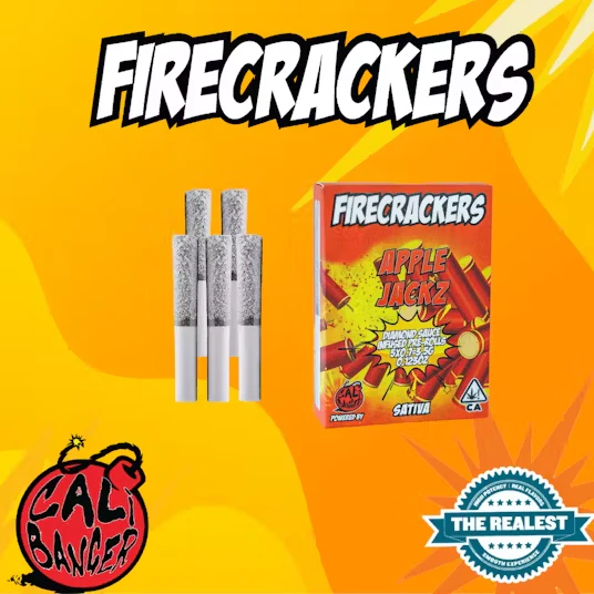 Fire Crackers - Firecrackers | Apple Jackz | Diamond Sauce Infused Pre-Roll 5pk | 3.5g Main Image