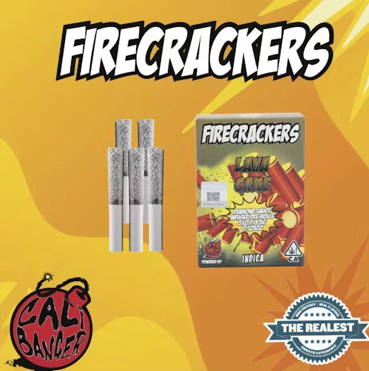 Fire Crackers - Firecrackers | Lava Cake | Diamond Sauce Infused Pre-Roll 5pk | 3.5g Main Image