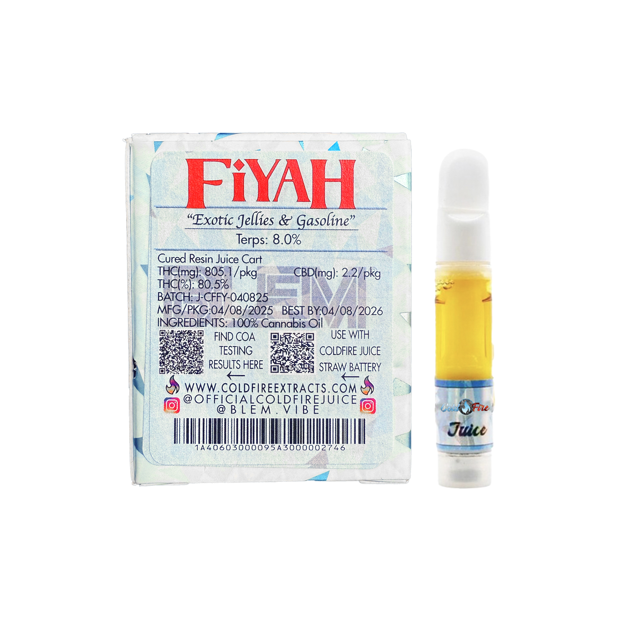 ColdFire x Blem Fiyah Live Juice Cartridge 1.0g