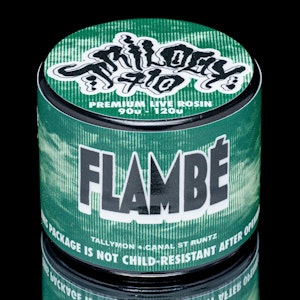 TRILOGY 710 - Flambe' 72.76% THC | Trilogy 710 | Premium Live Rosin 1g