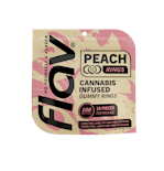 Flav - Rings - Peach - 10pk -100mg - Edible