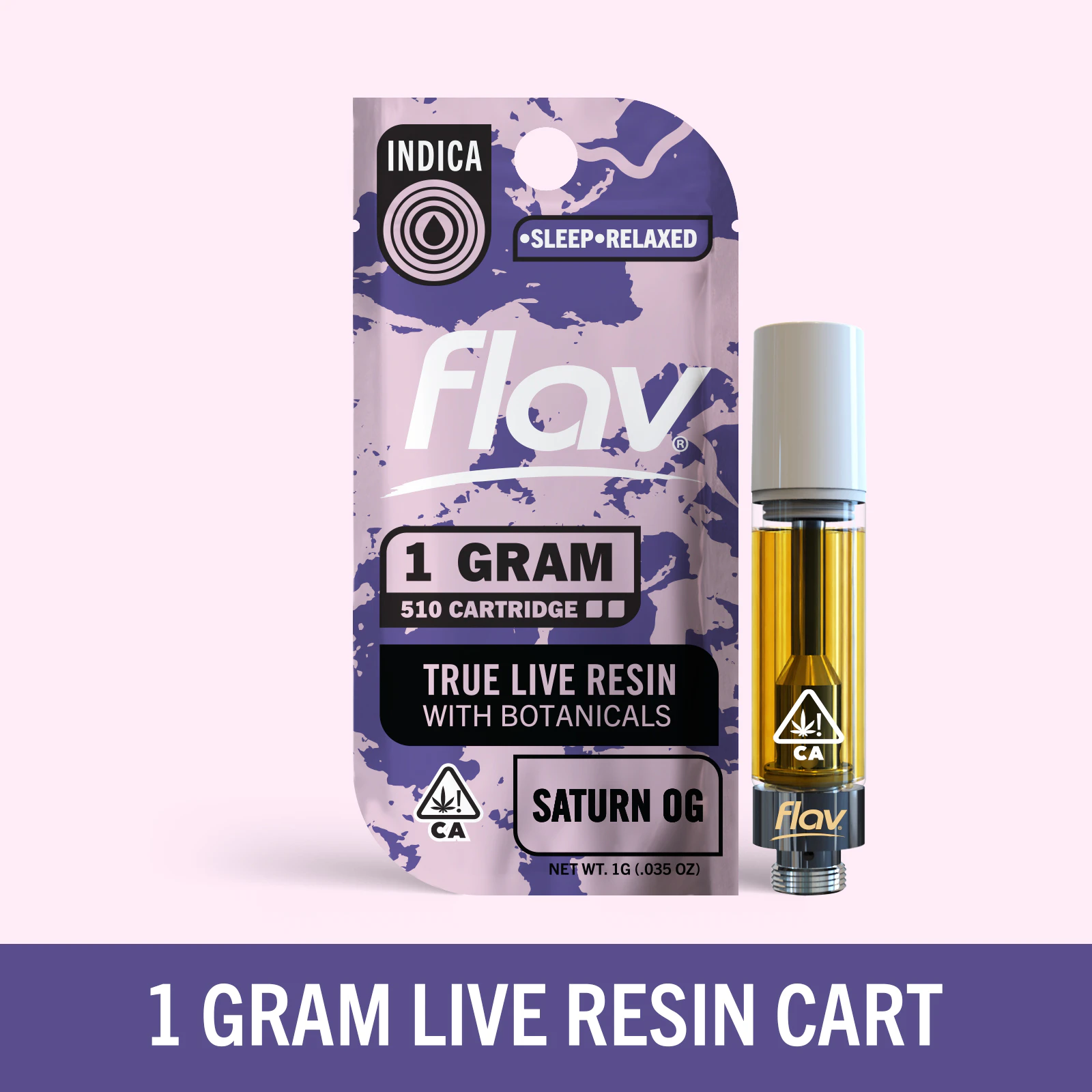Flav - FLAV: Saturn OG 1g Live Resin Vape Cart (I) Main Image