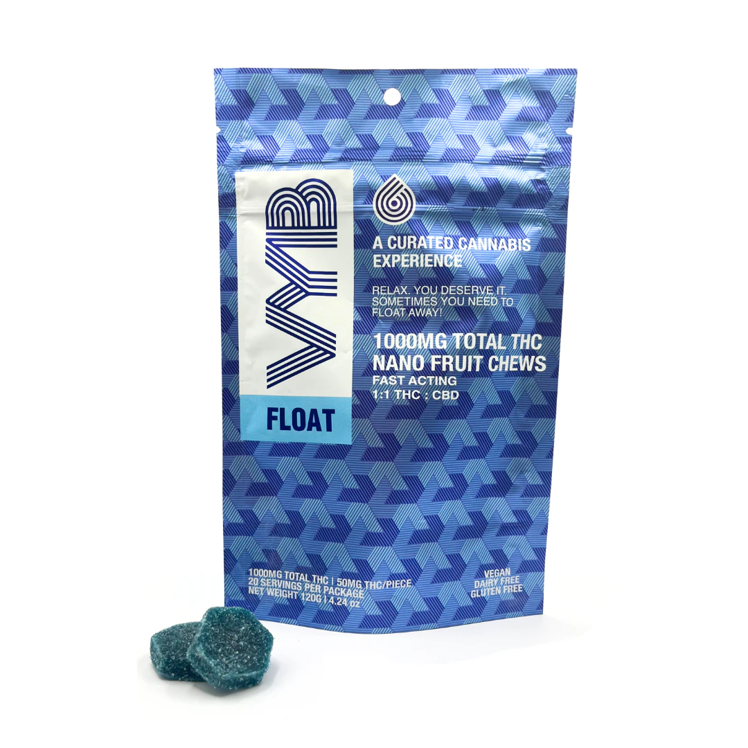 VYB Edibles - Float (1,000mg) 1:1 THC:CBD Watermelon Chews Main Image
