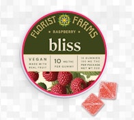 Florist Farms - Raspberry - Bliss - 10mg THC - 100mg - Edible