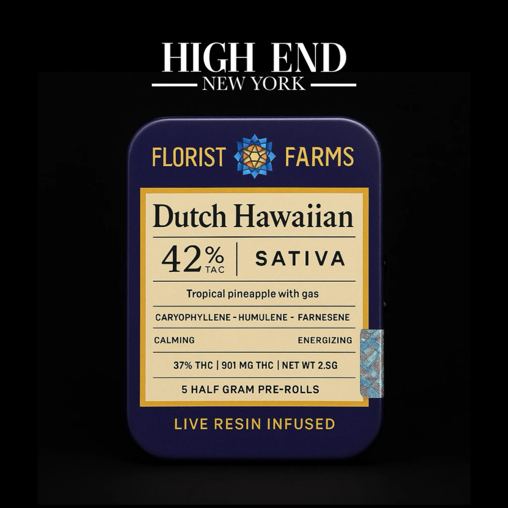 Florist Farms - Florist Farms | Dutch Hawaiian | 5 pk infused Pre Rolls | 2.5g Main Image