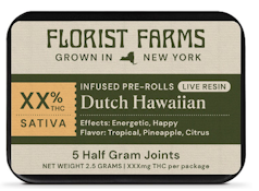 Florist Farms - Dutch Hawaiian - Live Resin Infused .5g Preroll - 5pk