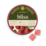 Raspberry (S) - Bliss - Gummies - Edibles | 10pk x 10mg | 100mg | Florist Farms
