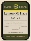 Florist Farms Lemon OG Haze 1/2 gram Infused Joints 5pk