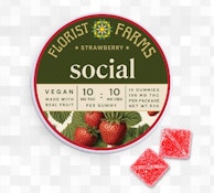 Florist Farms - Strawberry - Social - 10mg THC:10mg CBG - 100mg - Edible