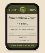 Florist Farms Strawberries& Cream prerolls 7pk