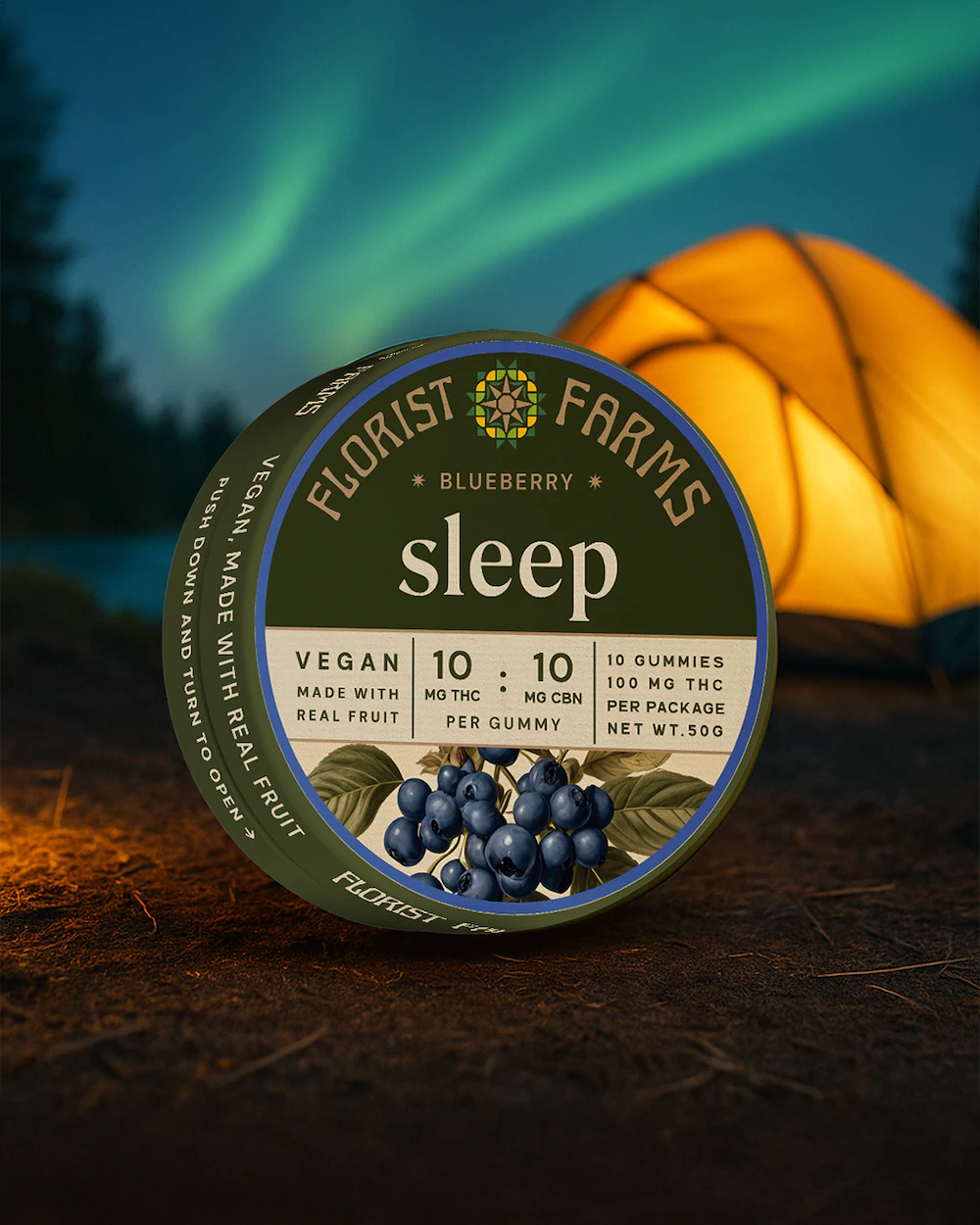 Florist Farms - Sleep 1:1 Gummies | CBN Enhanced | 10pack Main Image