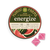 Energize: Sour Watermelon | Gummies | 100mg/10 Pieces | Florist Farms
