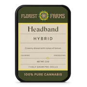 Florist Farms | Headband | Hybrid | .5g Pre-Rolls | 7pk