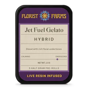Florist Farms | Jet Fuel Gelato | Infused Preroll 5pk | 2.5g
