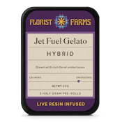 Jet Fuel Gelato infused pre-roll | .5g, 5pack